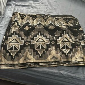 Express sequin mini skirt